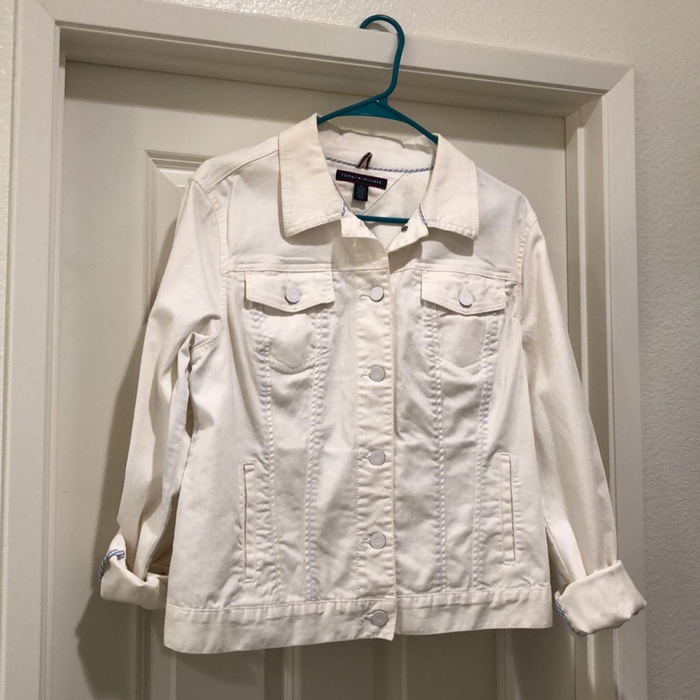 White denim jacket